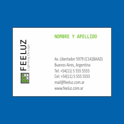 Ejemplo de tarjeta personal publicado por Copistore